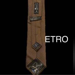 Etro Brown Paisley Tie